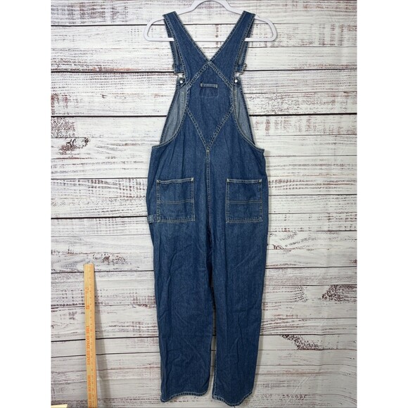 Y2K 2001 Old Navy Denim Overalls Carpenter Straight Leg Size Medium Women's - Picture 11 of 13